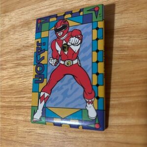 Power Ranger red Jason cartoon pin badge wrestle superhero name travel gifts fun